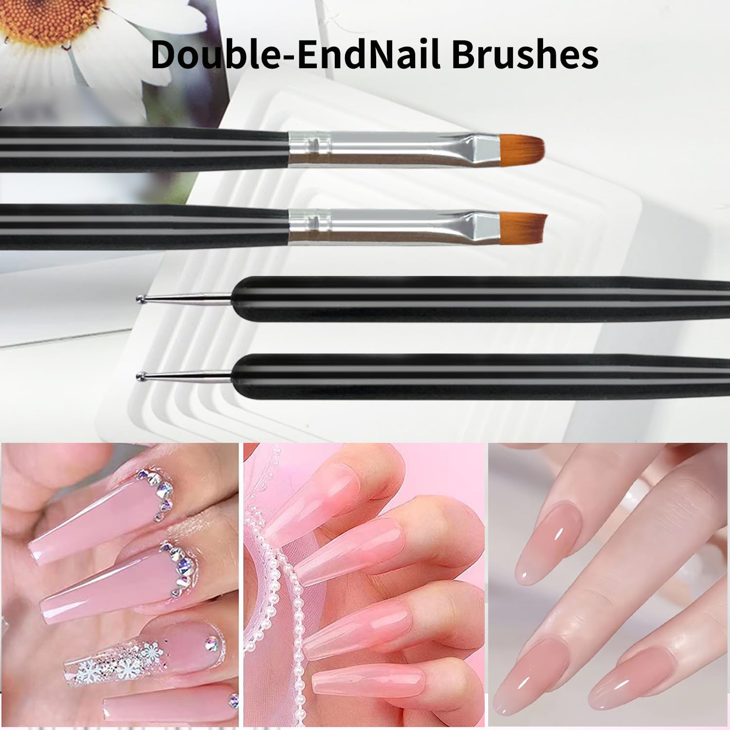 35Pcs Nail Brush Set, Nail Design Tools with Acrylic Nail Brush, Polygel Brush, Dotting Tools, Dusting Brushes, Liner Detail Brushes for Nails, Manicure Art Tool For Gel Polish Painting-Grey