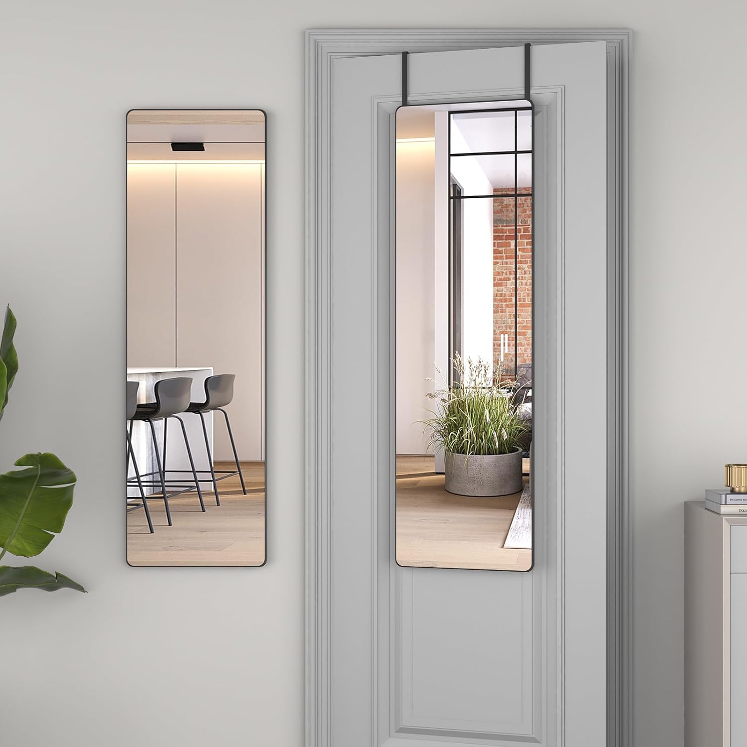 Amazon.com: Biyatuos Door Mirror Full Length, 39"x 12" Over The Door ...