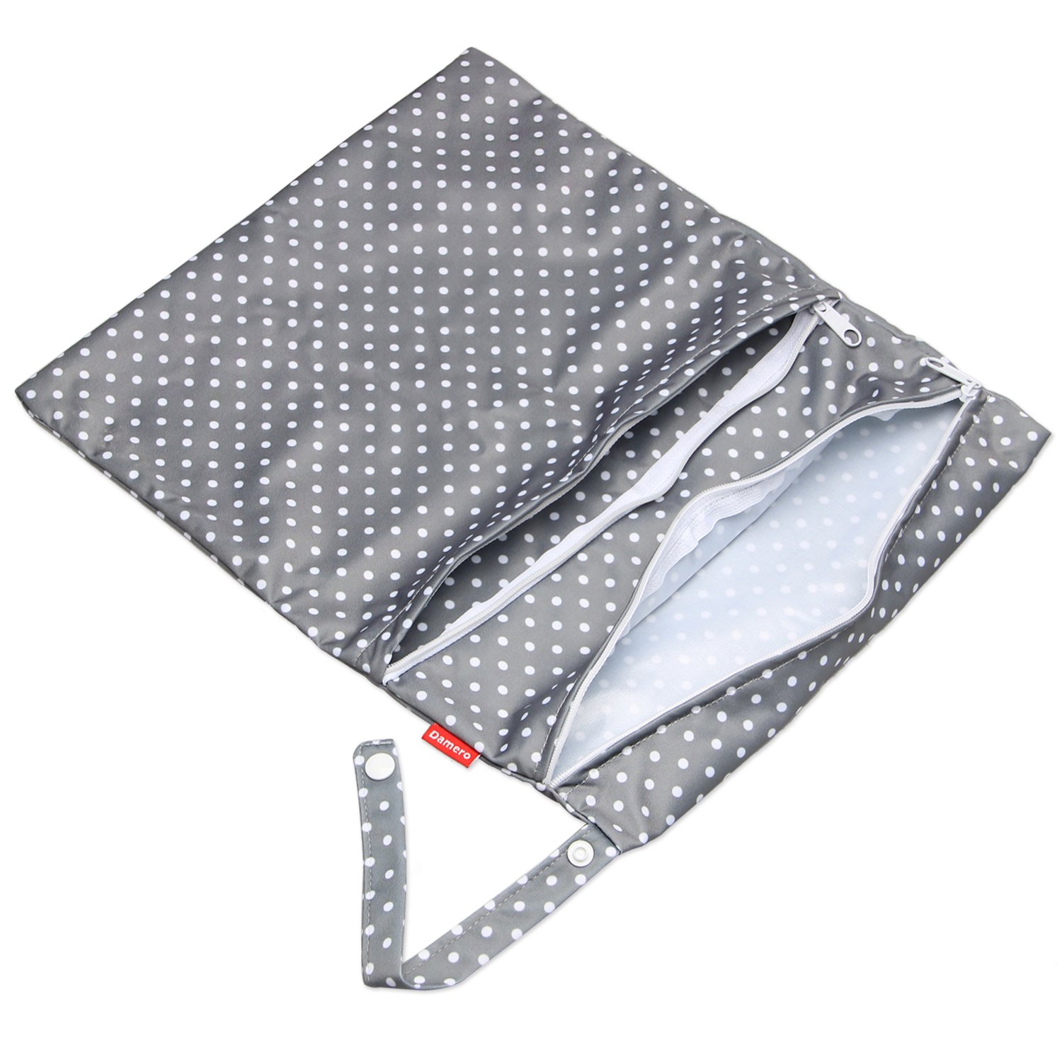 Damero 3pcs Bolsas para Pañales Organizador para Viaje Puntos gris