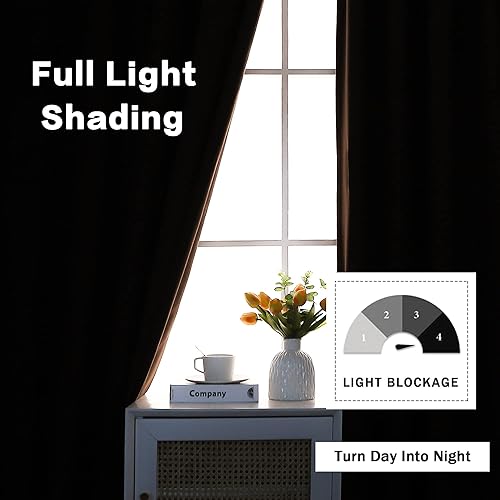 Miniatura 5 de MUMFAS Cortina plisada opaca completa de lino sintético impermeable con alzapaños y ganchos, para oscurecer la habitación, tratamiento de ventana de
