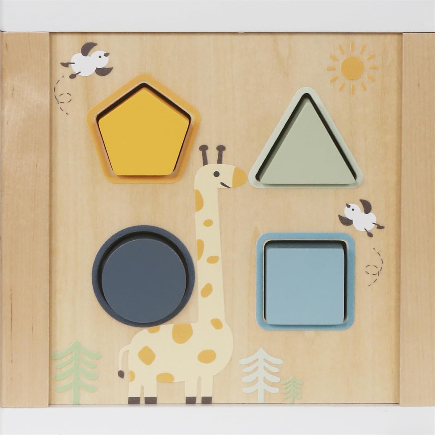 Wooden Activity Cube, 6-in-1 Montessori Toys for 1+ Year Old Boys & Girls, Educational Learning Toys for 1 2 3 Year Old Baby|Bead Maze|Shape Sorter|Mirror|Gear - Image 4