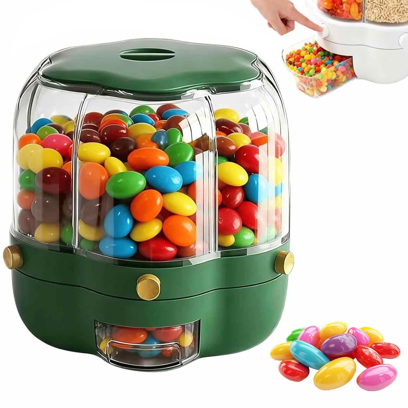 Distributeur de bonbons rotatif à 6 compartiments S