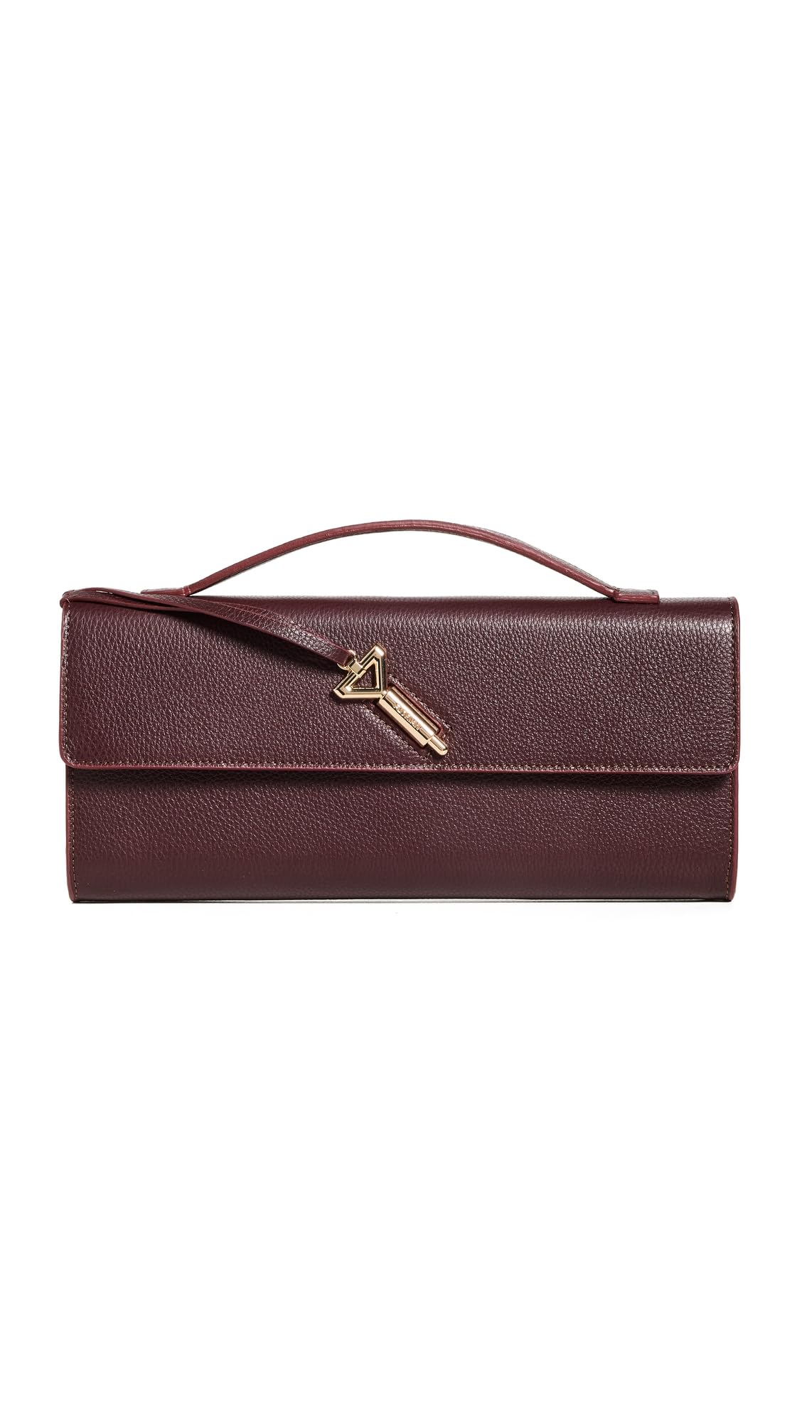 Florian London Women's Anya Brown Clutch, Bordo, One Size