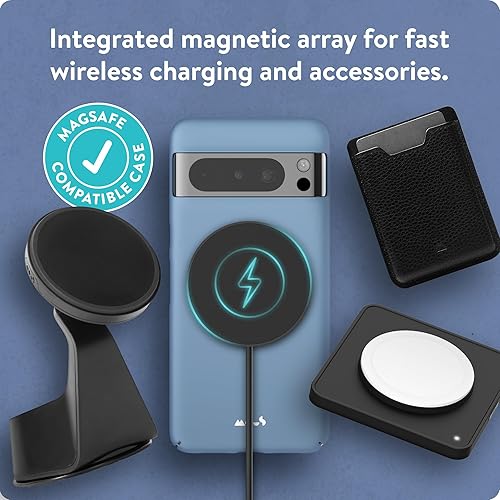 Miniatura 5 de Mous Funda MagSafe compatible con Google Pixel 8 Pro, funda magnética superfina para teléfono, color azul