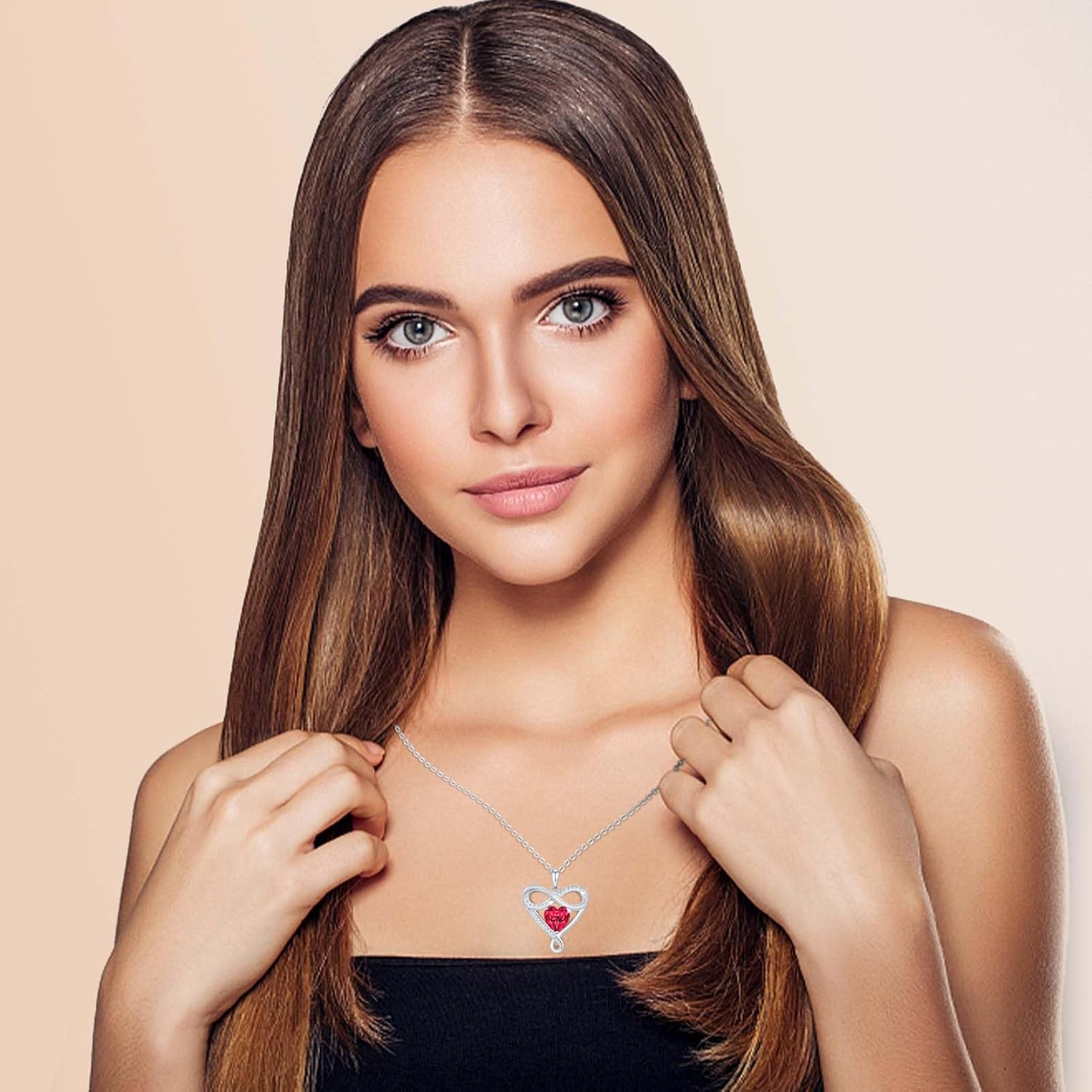 925 Sterling Silver Infinity Necklace - Exquisite Silver Jewelry for Women, Love Heart Necklace for Birthday, Anniversary, Valentine’s Day - Ideal Gift for Girlfriend, Wife, Mom, or Her - Image 2