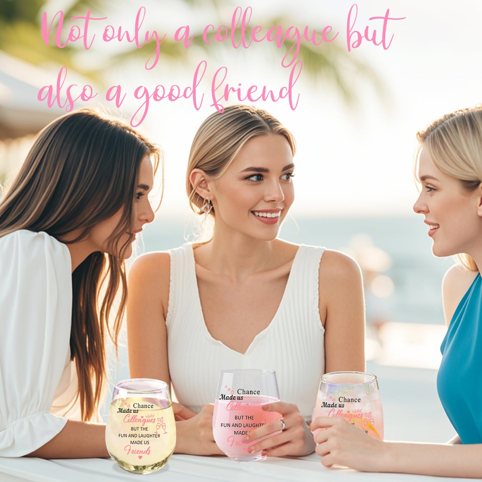 Cadeaux De Retraite Pour Femmes, Verres à Vin Sans Pied « A W Woman Once Said I'm Outta Here And