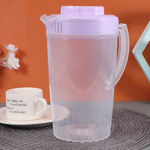 Miniatura 2 de Jarra de limonada para bebidas, tetera de jugo con tazas, hervidor de agua fría de plástico, jarra de agua transparente, jarra de té helado, jarra