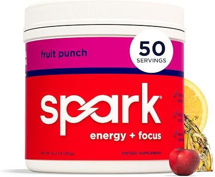 AdvoCare Spark - Energy Drink Mix - Vitamin & Amino Acid Supplement - Supports Energy & Focus - Portable Immune Support - Sugar-Free - Fruit Punch - 12.4 oz 50 Servings