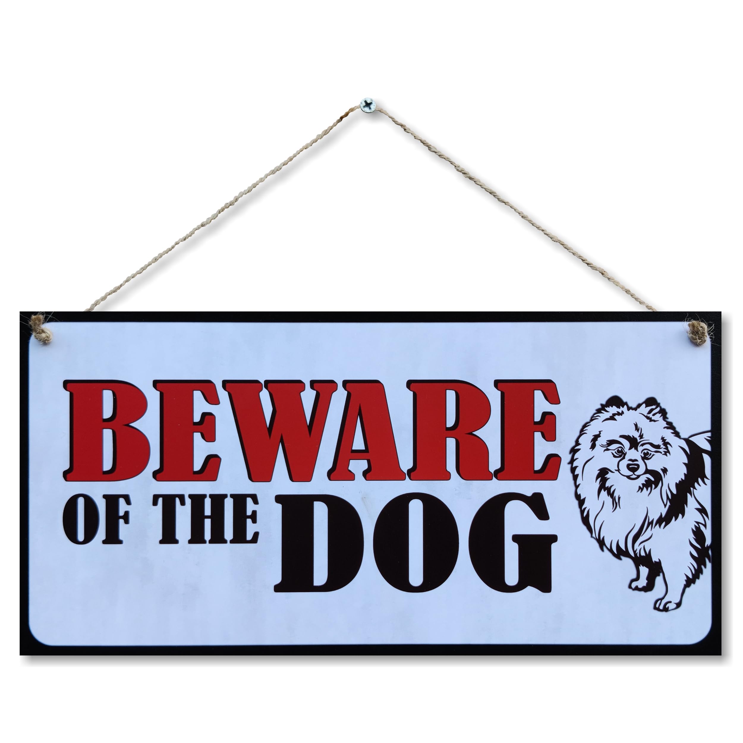 CARISPIBET Beware of the Dog! Warning signs for your home outdoors attention signs garden gate house signage door plaques 6" x 12"