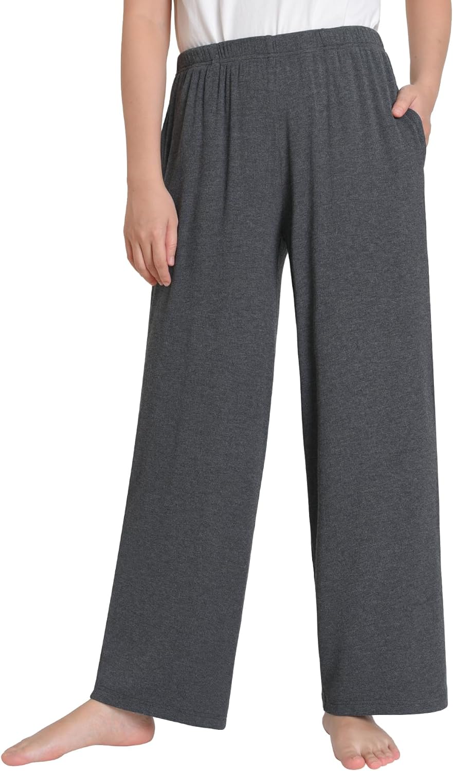 Latuza Women's Petite Lounge Pants Loose Fit PJ Pants Soft Knit