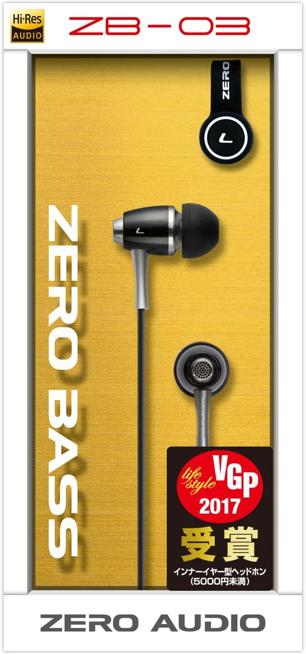 ZERO AUDIO stereo headphone ZERO BASS ZB-03 Black ZB-03JB