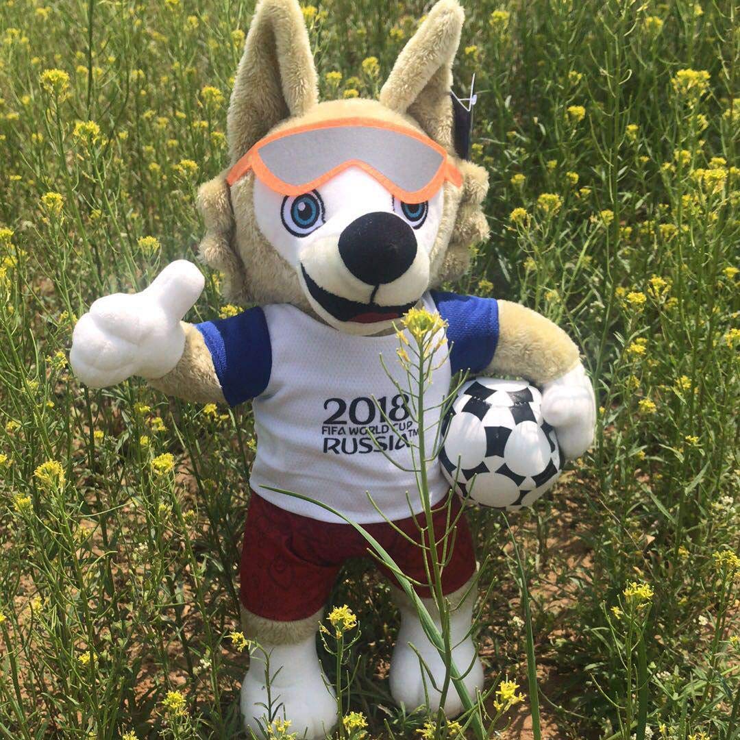 2018 Russia Football World Mascot Doll World Cup Plush Toy Zabikaka Doll  Gift 25cm