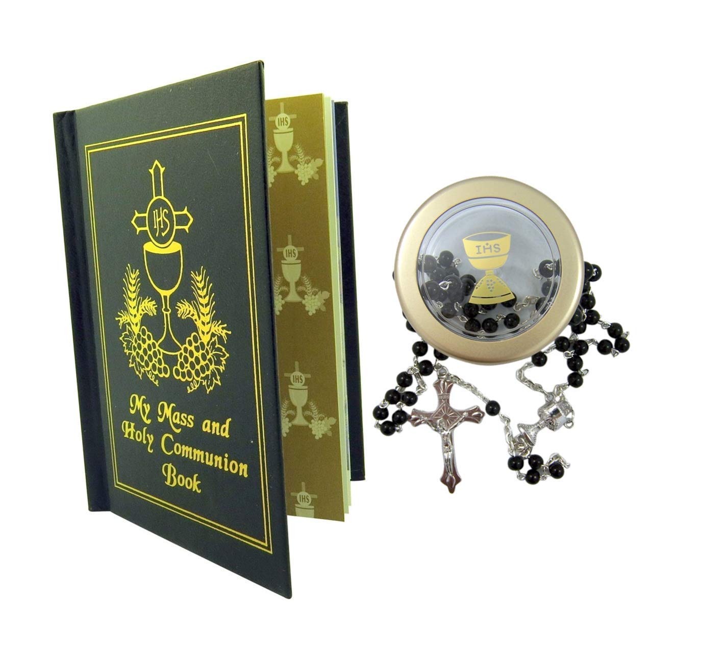 First Communion Gift Set, My Mass and Holy Communion Missal and Rosary with Case for Boys