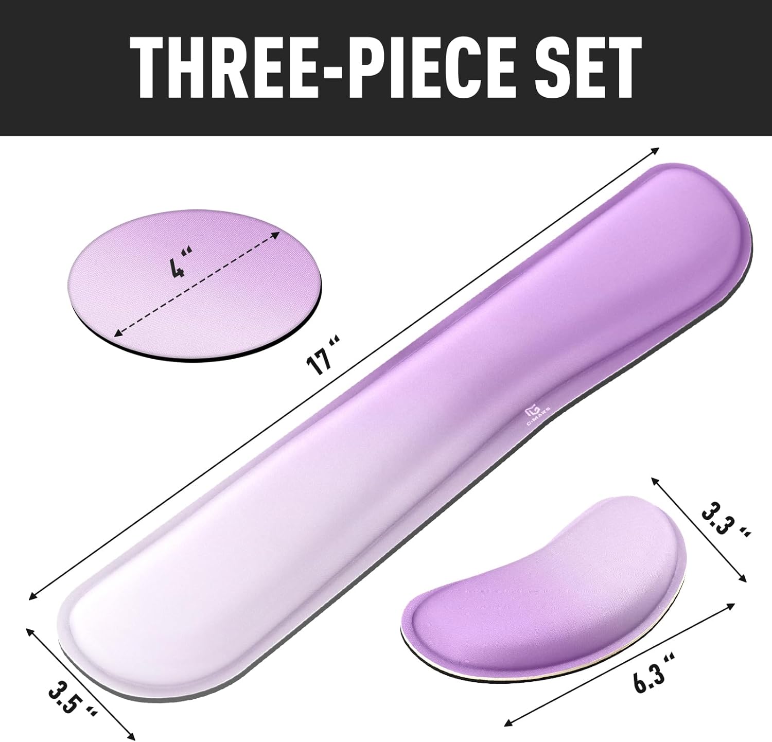 Gimars (ジマーズ) アップグレード 拡大 シルキージェル 低反発素材 キーボードリストレスト コンピューターキーボード用リス