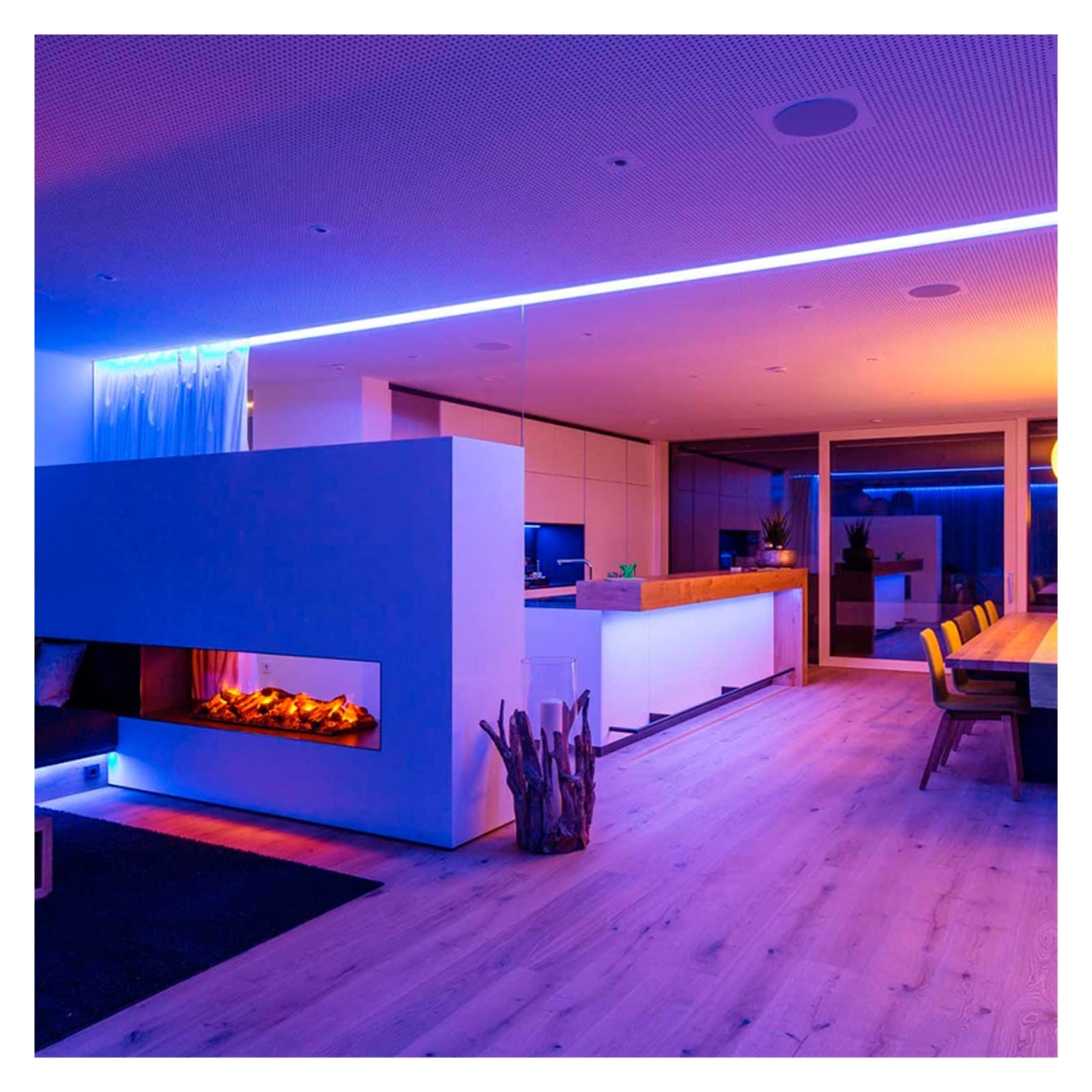 Bande lumineuse LED 5 V CC - Décoration de chambre - SMD5050 - Ruban lumineux néon pour arrière-plan TV - Lumières LED USB avec 24 touches (BT 24 touches, 20 m)