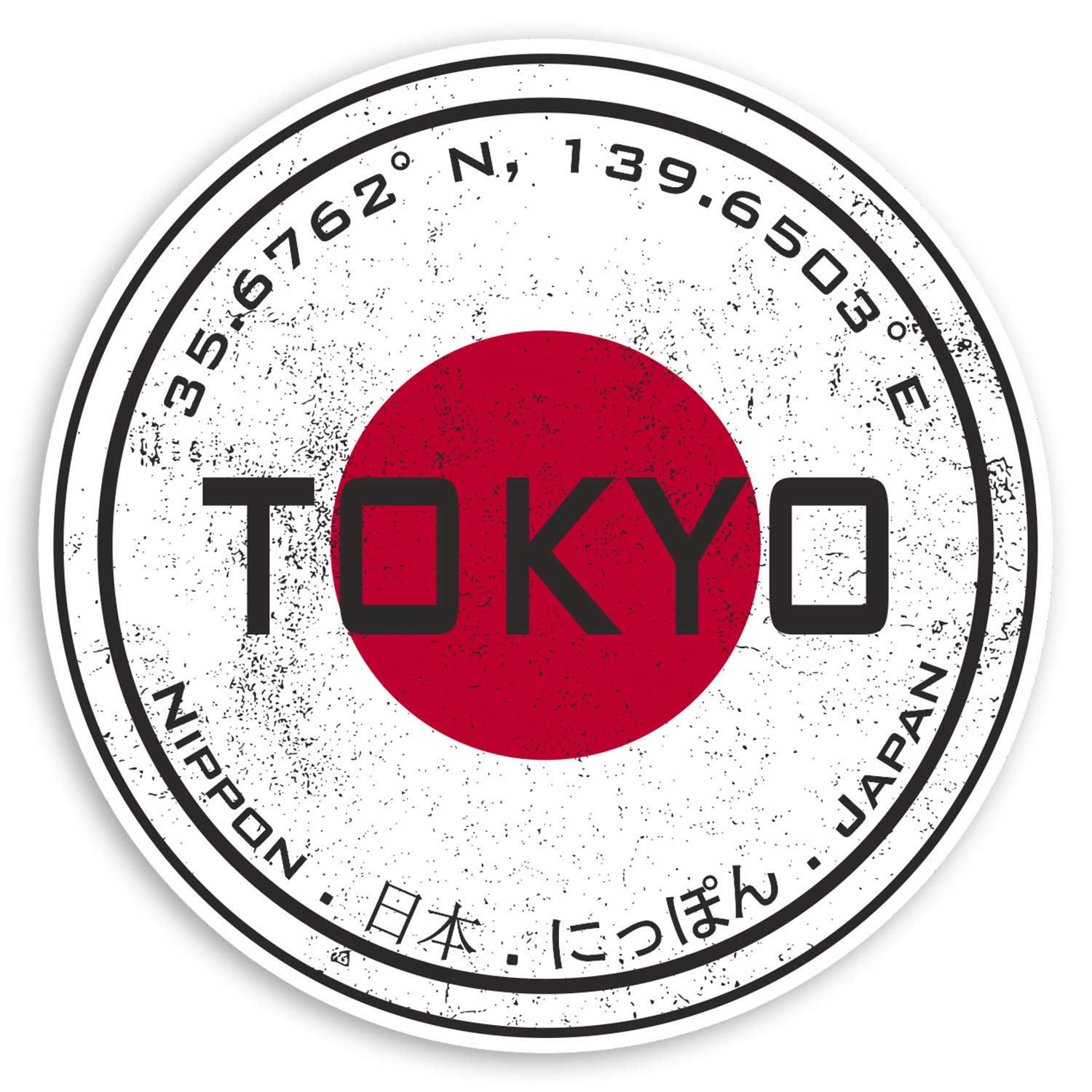 2 x 10cm Tokyo Japan Vinyl Stickers - Flag Japanese Fun Sticker Luggage #20412 (10cm Wide)
