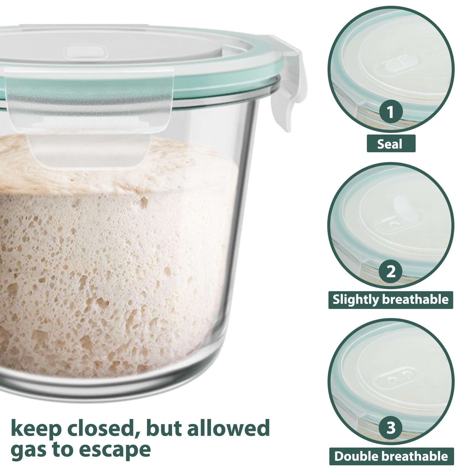 8 recipientes de vidrio para preparación de comidas con tapas, juego de recipientes herméticos de almacenamiento de vidrio de 3 tazas, resistentes al calor, sin BPA, para sobras de sopa, microondas