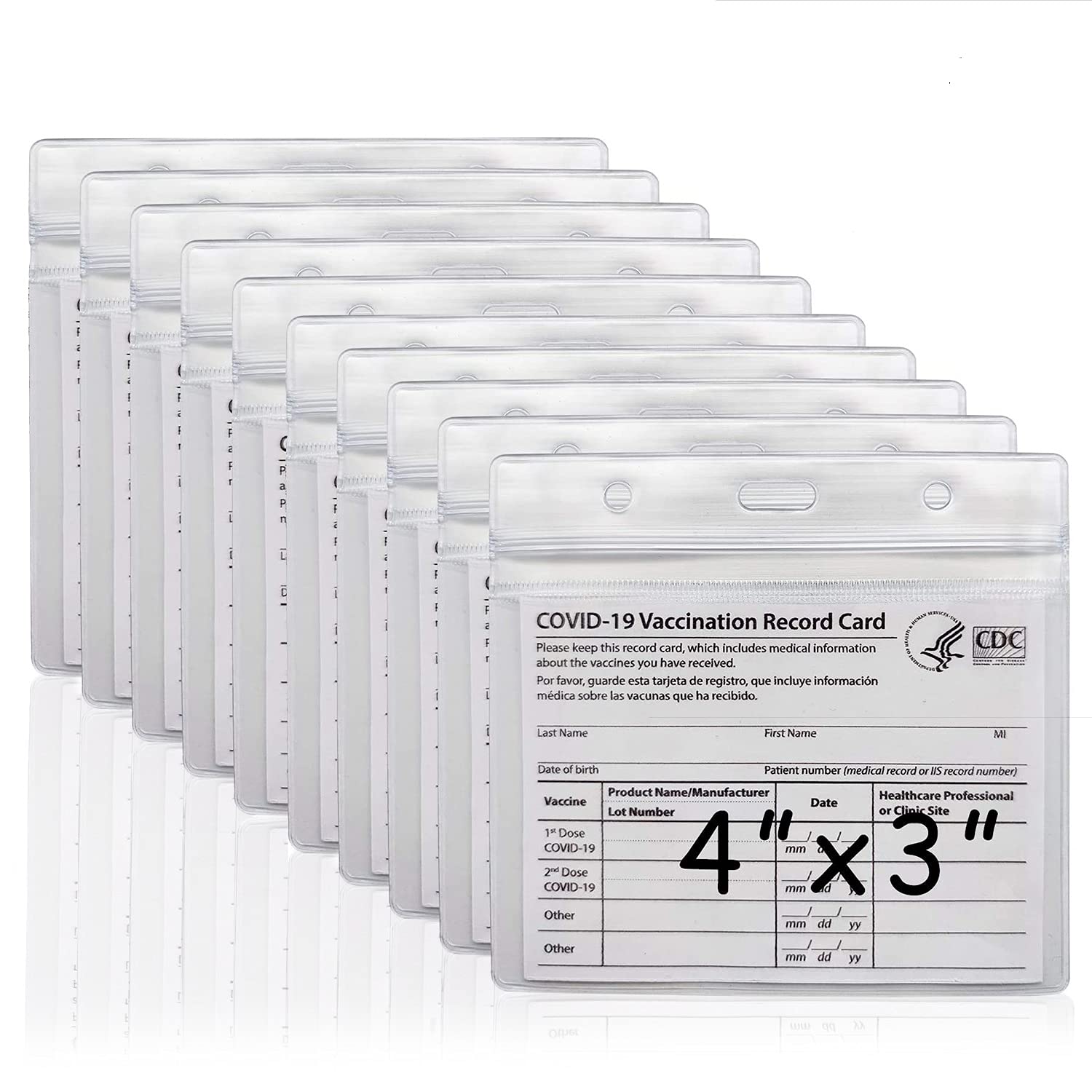 Buy CDC Vaccination Card Protector 4 X 3 In Immunization Record Vaccine 