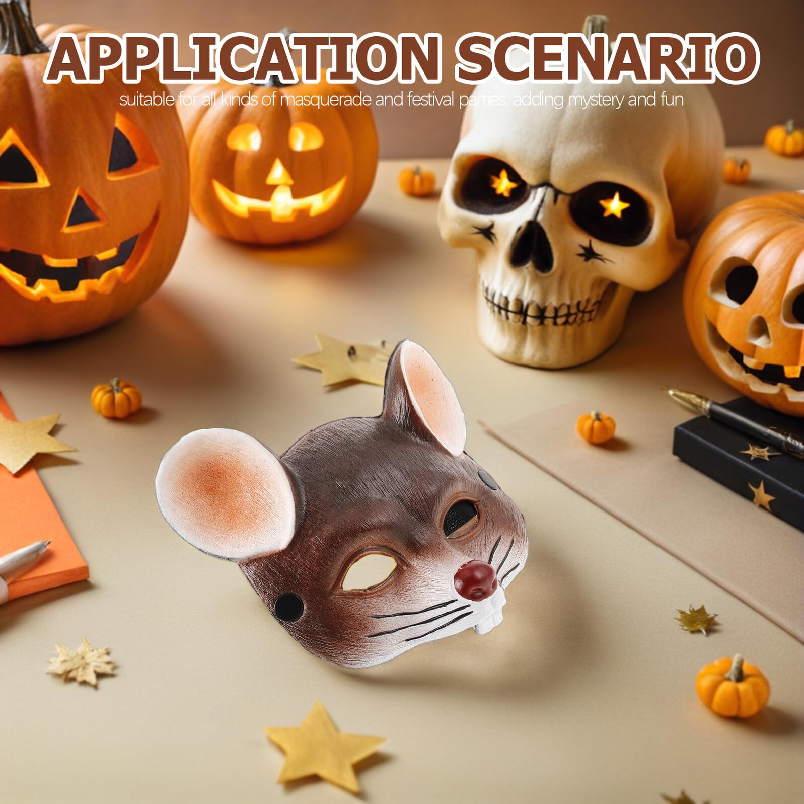 Milisten 3pezzi Maschera Da Topo Per Carnevale Maschera Da Topo Per Cosplay Per Feste Ragazza Realistica Animale