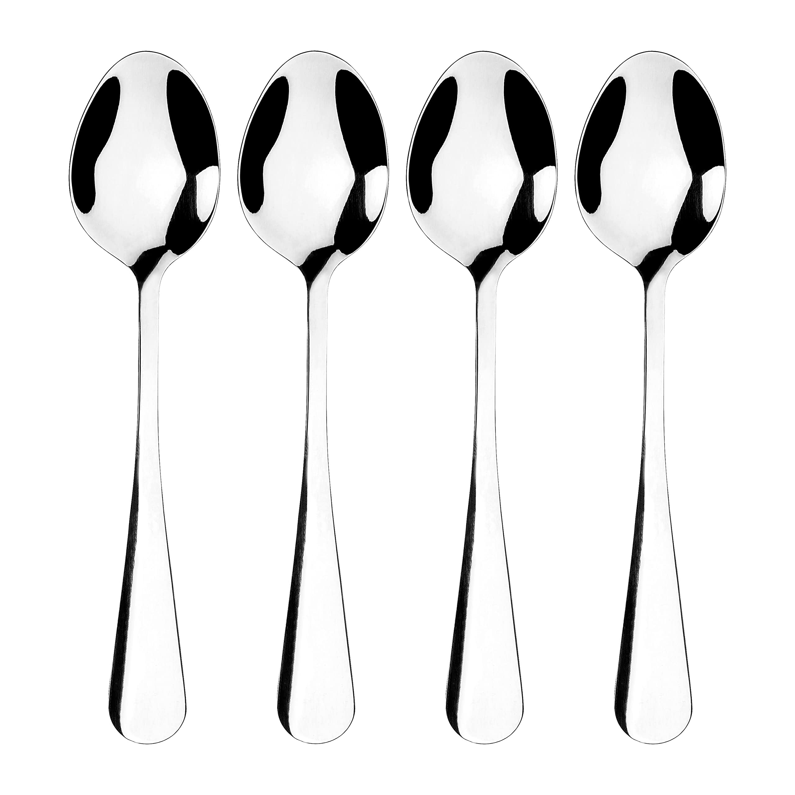 Tala Performance Stainless Steel Teaspoons, Premium 4 Piece Set, Ideal Quality Stainless Steel with Mirror Polish Finish, Dishwasher Safe, Metallic Silver