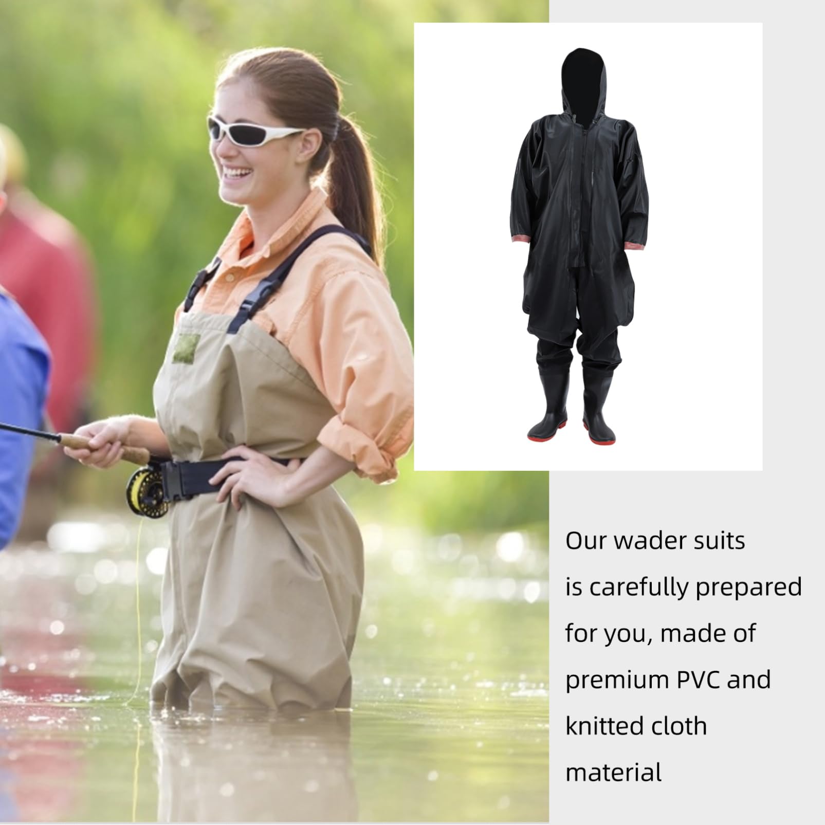 Trajes De Vadeo Impermeables para Pesca para Exteriores Pantalones De Pesca Botas Vadeo para Hombres y Mujeres