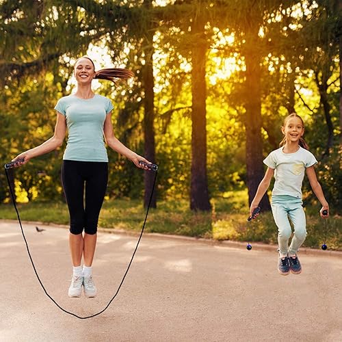 Miniatura 7 de Cuerda de salto inalámbrica + cuerda de saltar ajustable para niños mujeres hombres, 2 bandas de resistencia para diferentes niveles de fitness,