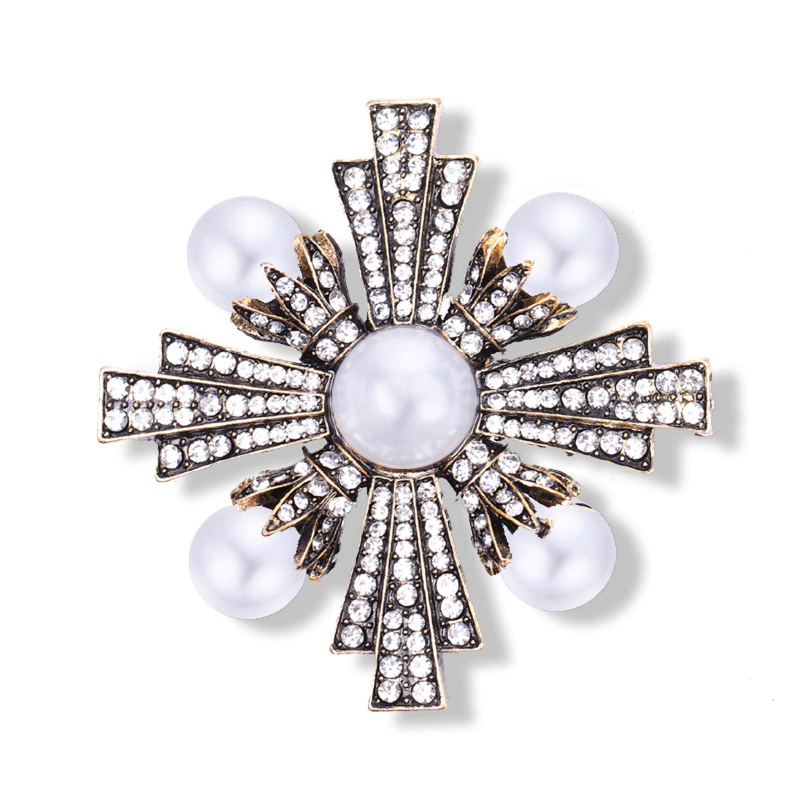 Broche de Croix en Cristal perlé le cadeau personnalisé parfait pour vos proches