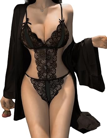 txsrbsj Women Lingerie One-Piece Lace Bodysuit Lingerie Outfits - Adjustable Strap