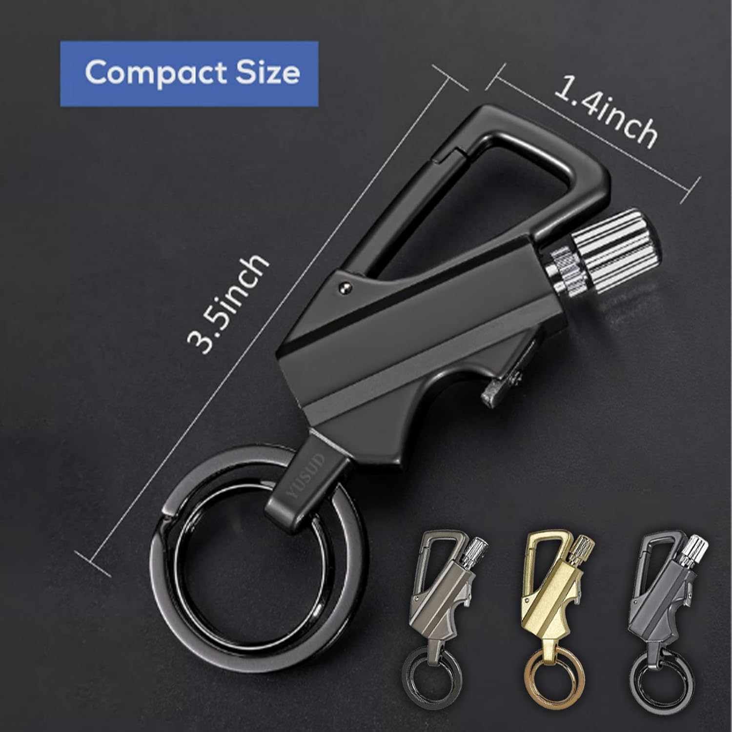 3 in 1 Infinity Lighter, Permanent Match Infinity Lighter with Multitool Keychain Bottle Opener, Car Keychain Kerosene Lighters Matches, Reusable Waterproof Windproof (All)