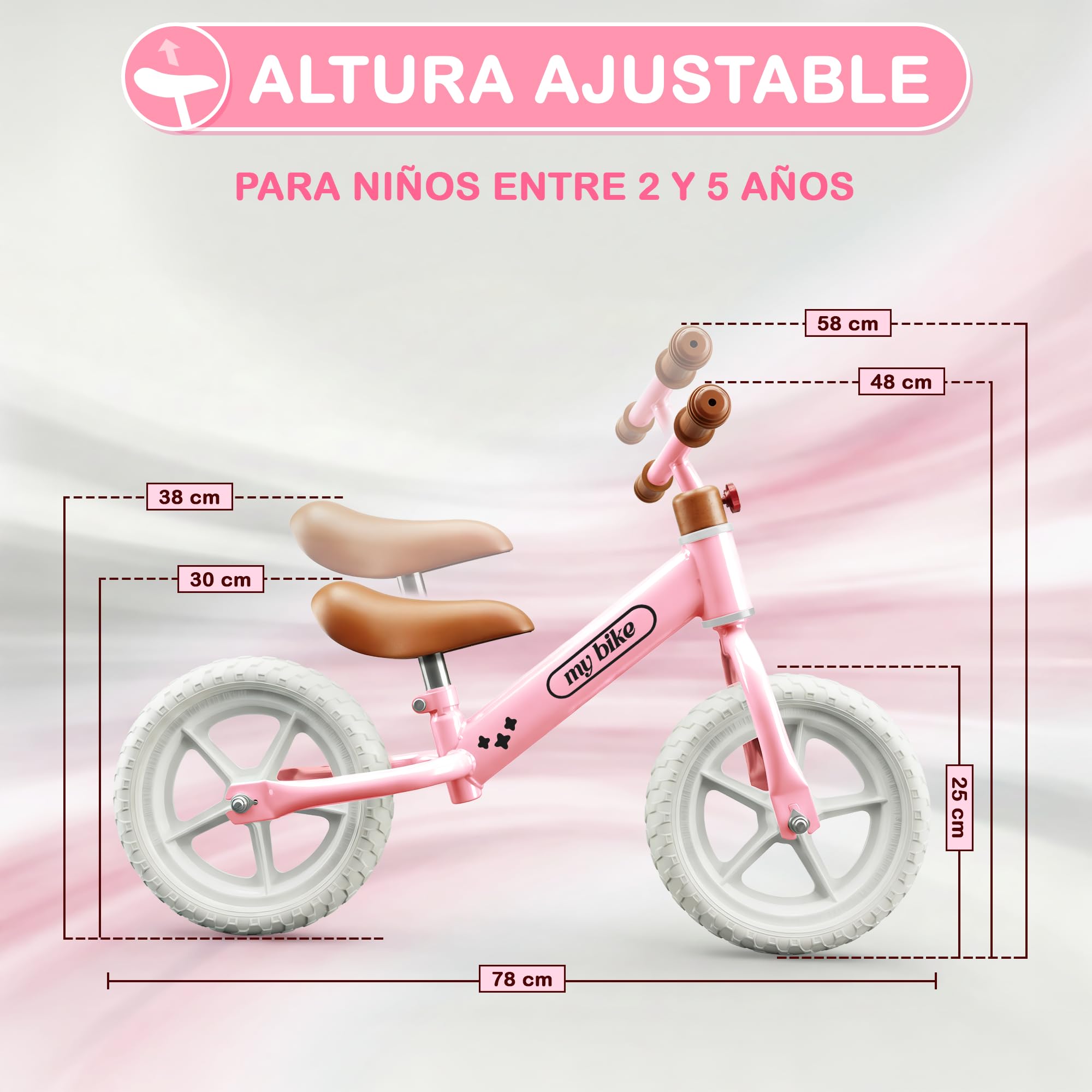 Bicicleta sin Pedales Ligera y Manejable