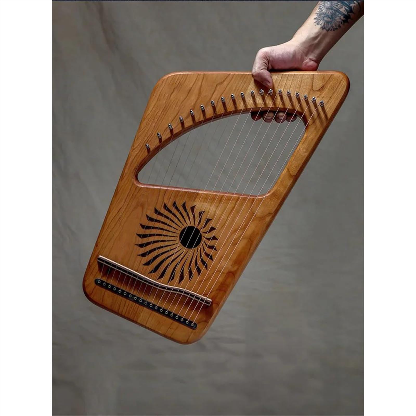 Erwachsene harfe Harfe 19 Saiten Finger Klavier Harfe Kirsche Holz Buche Material Lyra Schlüssel C Saiten Instrument Geschenke