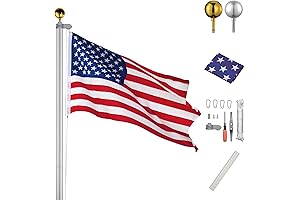 Yescom 20ft Aluminum Sectional Flagpole Kit