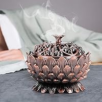 Vista 3 de Incienso, cono de incienso de loto, colector de cenizas para el hogar, accesorios de fragancia para uso con resina granular en polvo cono o bobina