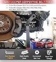 Vista 2 de Juego de 2 llaves tensoras de correa serpentina 1016 para todos los Mini Cooper 2007+ con motores N12, N14, N16, N18
