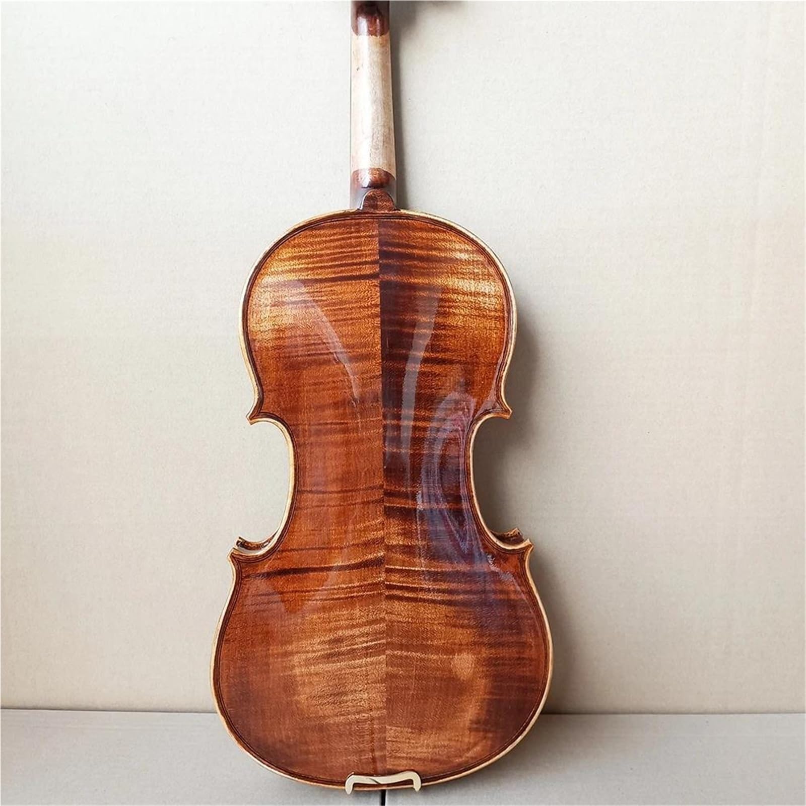 Conjunto De Violín Hecho A Mano Tamaño 4/4 Violín Principiantes | Arce natural con rayas de tigre; Estuche incluido