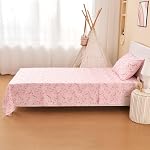 Lasoftan Kids Sheet Set Twin Size 3 Pcs, Girls Twin Sheet Set with Pink Unicorn Pattern,Kid Girls Twin Fitted Sheet ,Breathable & Silky Soft Microfiber Kids Fitted Sheet