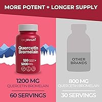 Vista 3 de LongLifeNutri Quercetina 500 mg con bromelina 100 mg 120 cápsulas vegetarianas Suplemento antioxidante natural Complejo de alivio Dihidrato