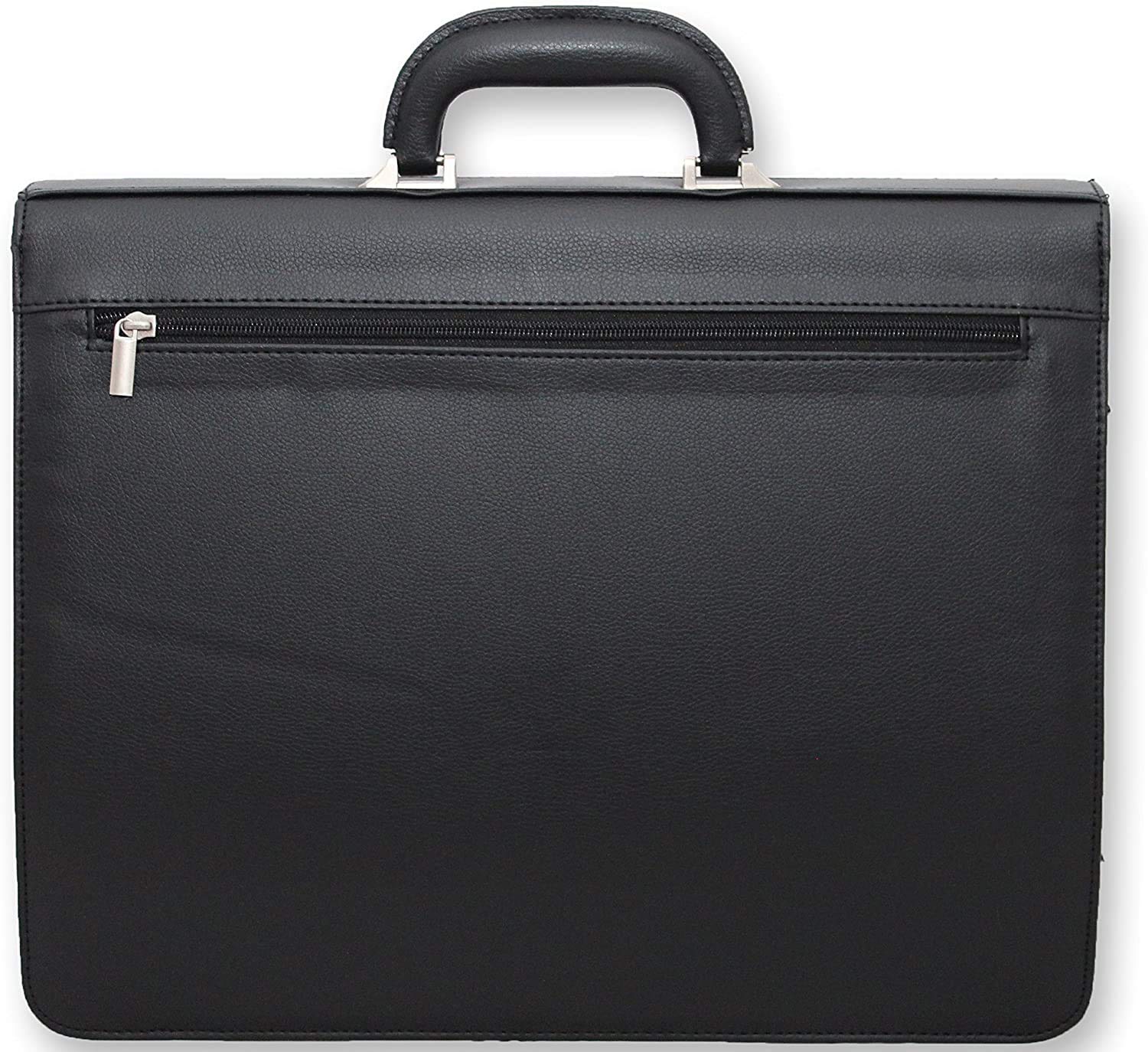 Sac Serviette en Cuir pour Hommes - Sac à Main, Messager, Ordinateur (Noir) ma33
