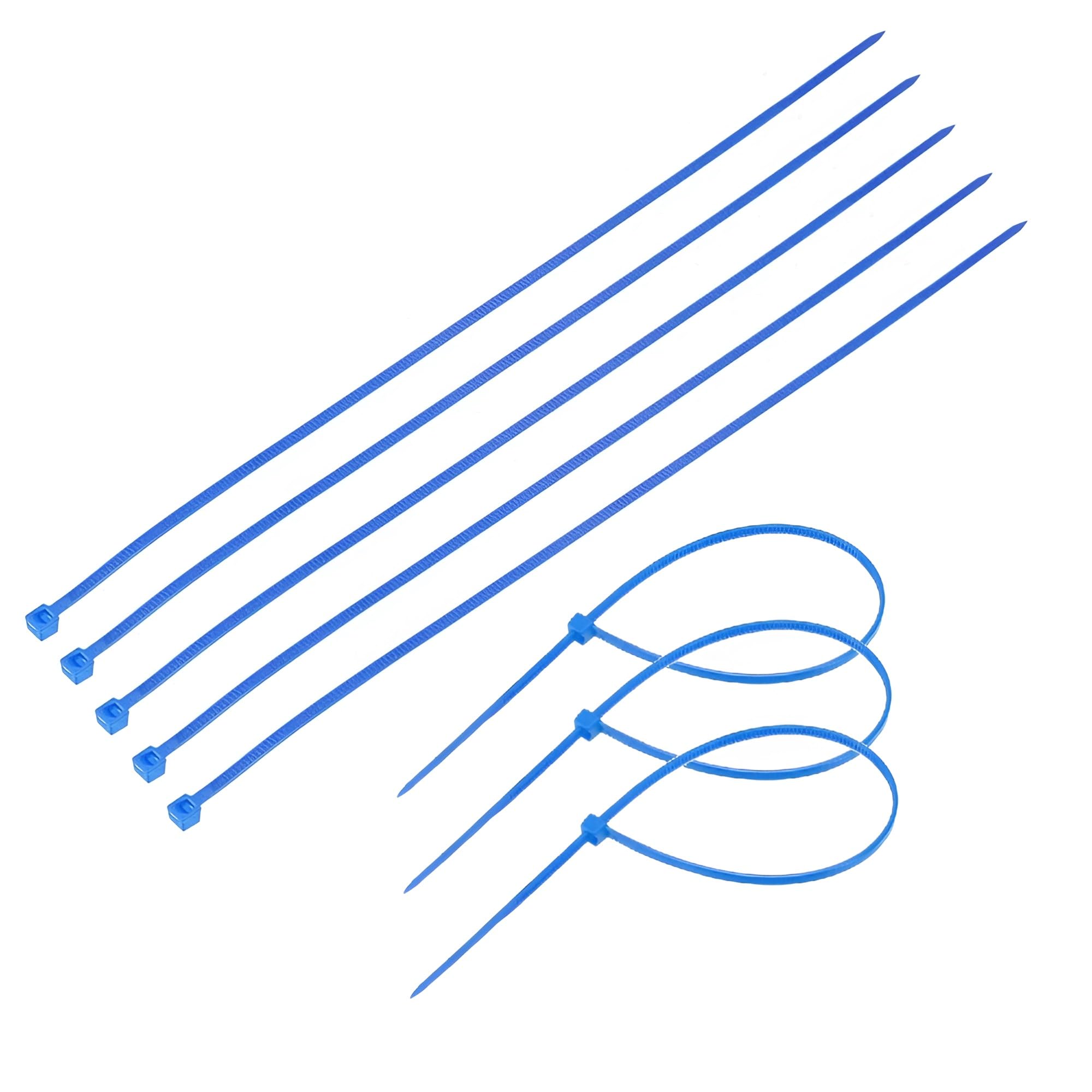 Terf Blue Terf® 10 Pcs Cable Ties 530Mm (20.87'') X 9Mm Premium Nylon Zip Ties Wraps Secure Self Locking Mechanism Plastic Tie For Home Office Garden Garage Workshop Diy Use