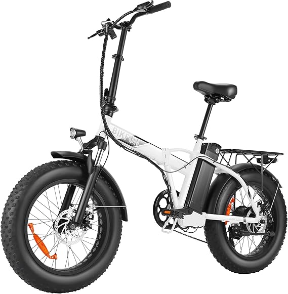 BIKFUN Fat Bike Elettrica 20" 4.0,48V 250W Bici Elettrica Pieghevole 20