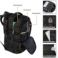 Vista 2 de MATEIN - Mochila para laptop de 15.6 pulgadas, resistente mochila de viaje para negocios, con puerto de carga USB, resistente al agua, para trabajo
