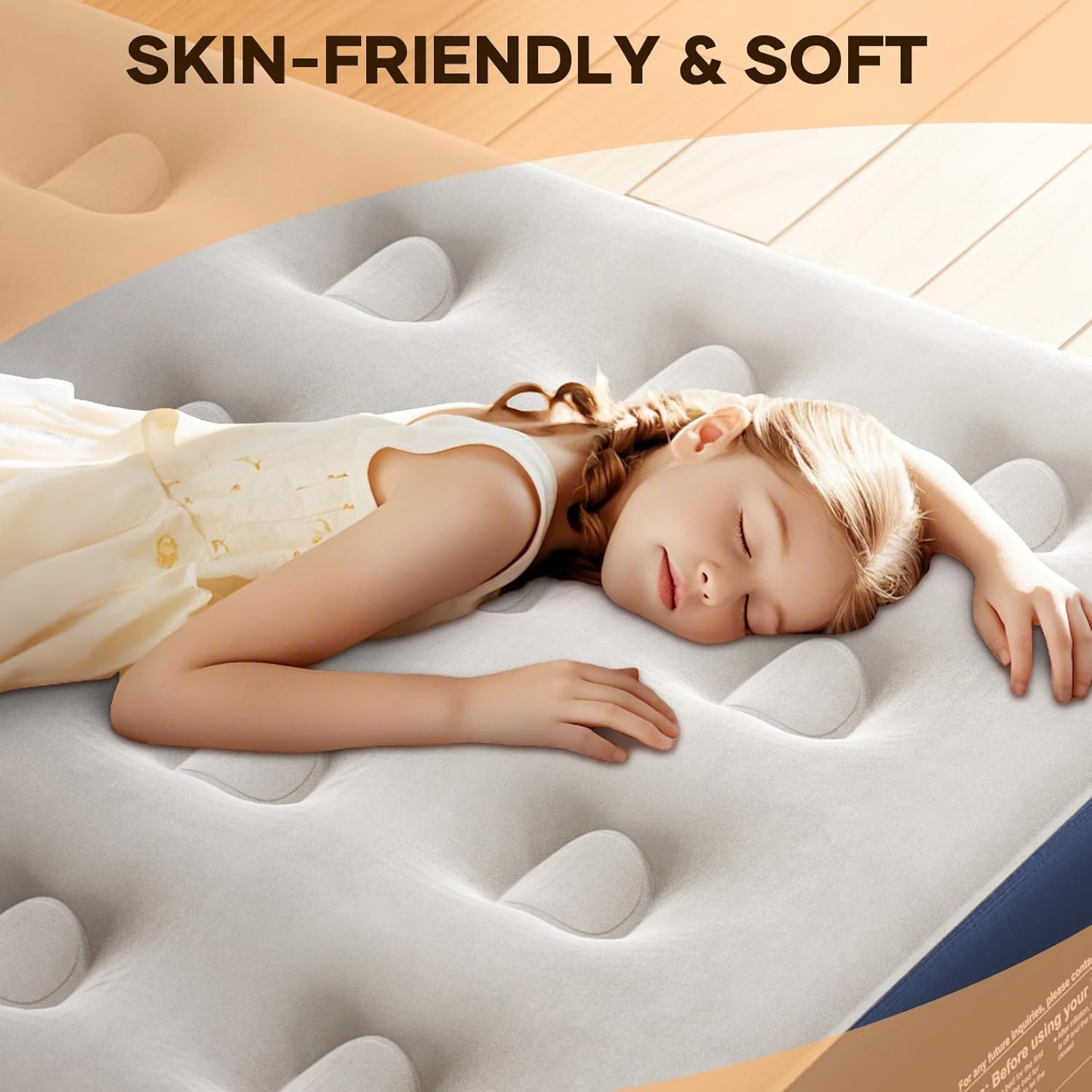 InnoTruth Twin Camping Air Mattress with Built-in Pump, 13" Raised Comfort, Ideal for Travel, Camping, Outdoor, Inflatable Bed for Home & Guests, Navy Blue