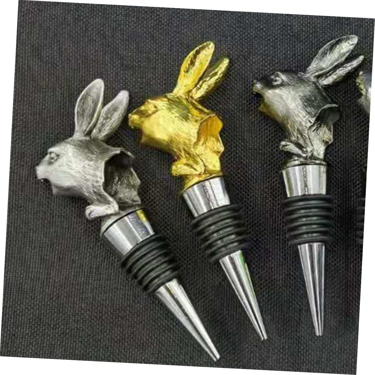 2pcs Rabbit Head Stainless Steel Wine Pourer Spout for Pouring for Parties Weddings and Banquets for