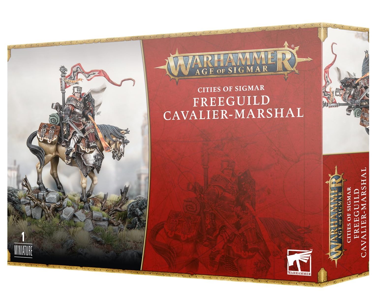 Games Workshop Cities Of Sigmar: Freeguild Cavalier Marshal, Black