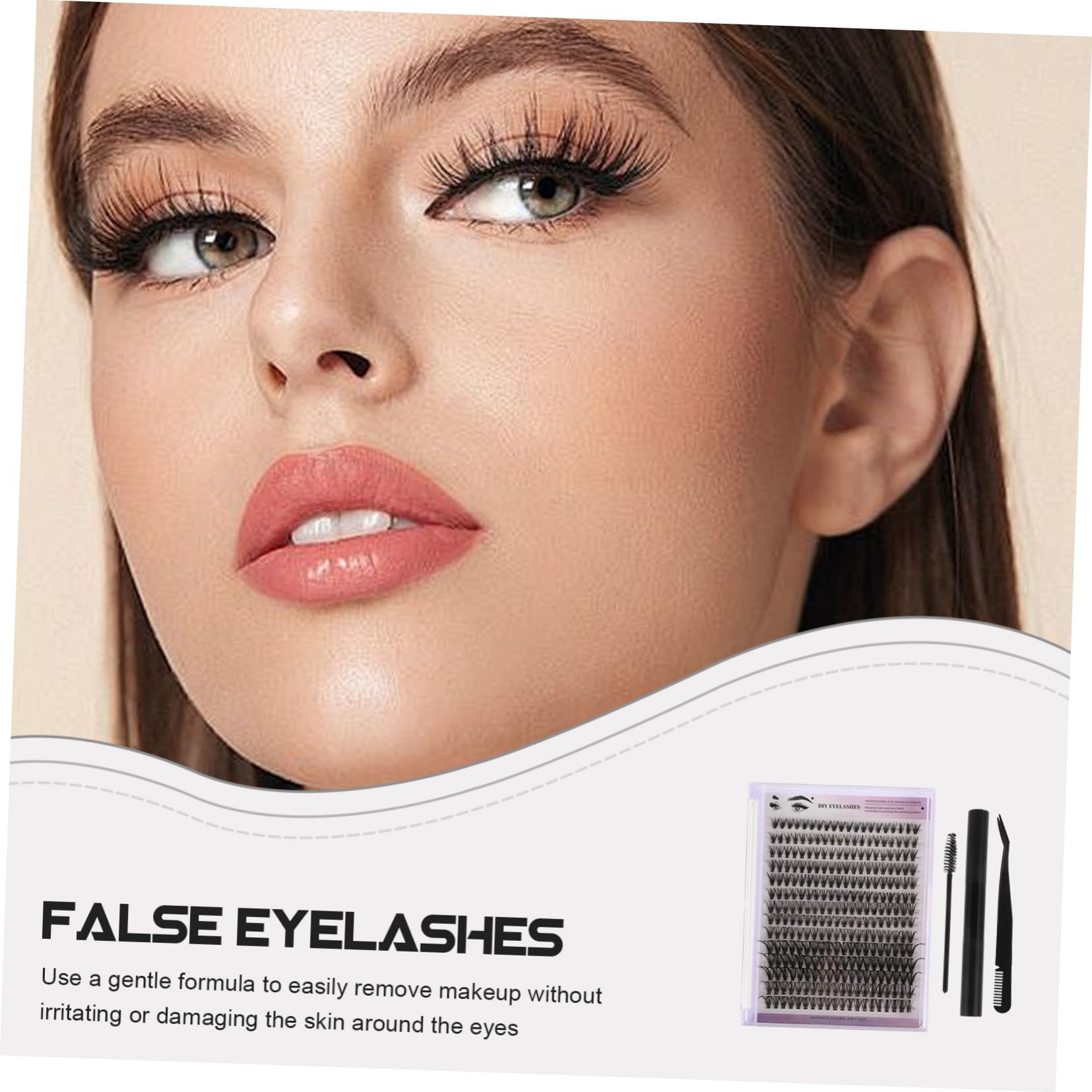 CANIGHT 1 Sets False Eyelashes Set Cluster Eyelash Extensions Kit Lashes Extension Kit No Lash Clusters Eyelash Clusters Self Adhesive Lash Clusters False Lashes Clusters Kit