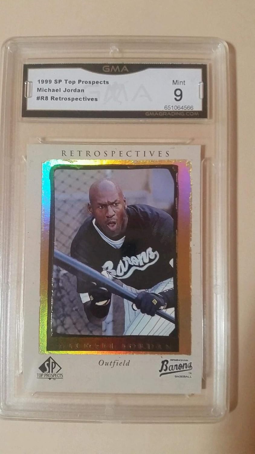 Michael Jordan Baseball card graded Mint GMA 9 1999 SP R8