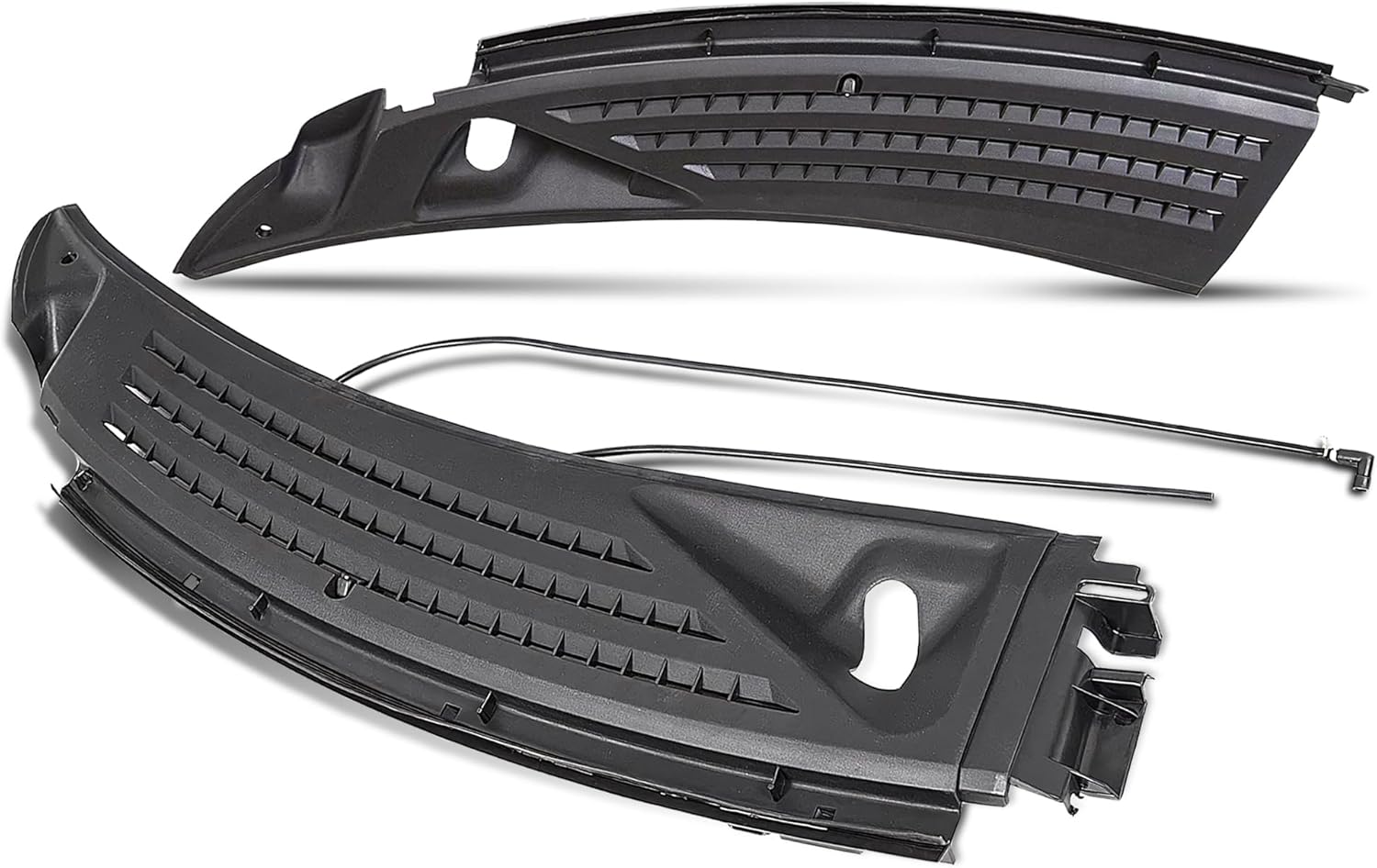 Front Windshield Wiper Cowl Grille Insert Panel Left And Right Side For 2015-2020 Ford F150 With Water Nozzle With Pipe FL3Z-15022A68-D FL3Z-15022A69-C