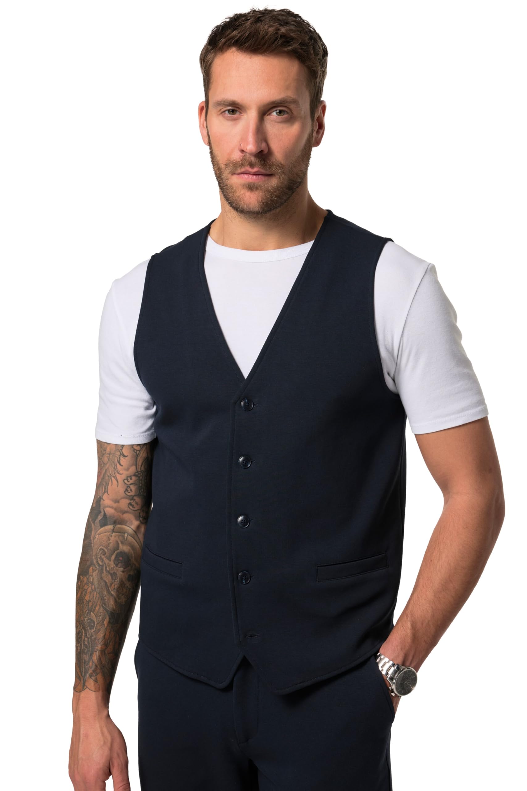 JP 1880 Herren große Größen Übergrößen Menswear L-8XL Jerseyweste NEW YORK, FLEXNAMIC®, Business, Baukasten 836829