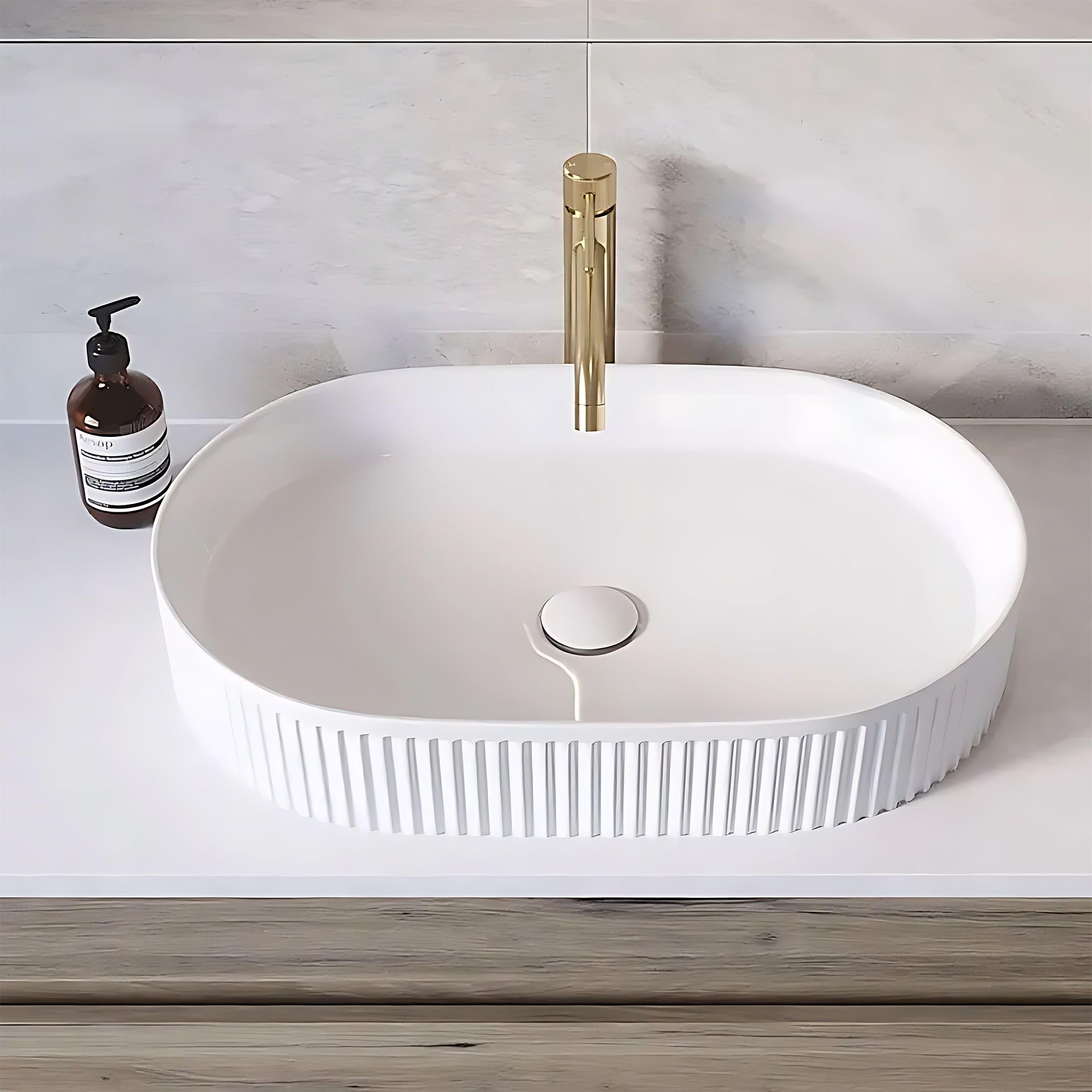 Lavabo Sobre Encimera Rea Vanda 61 Blanco