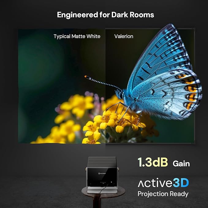Pantalla Valerion 220 pulgadas 1.3 Gain 4K/8K montaje en pared miniatura 2